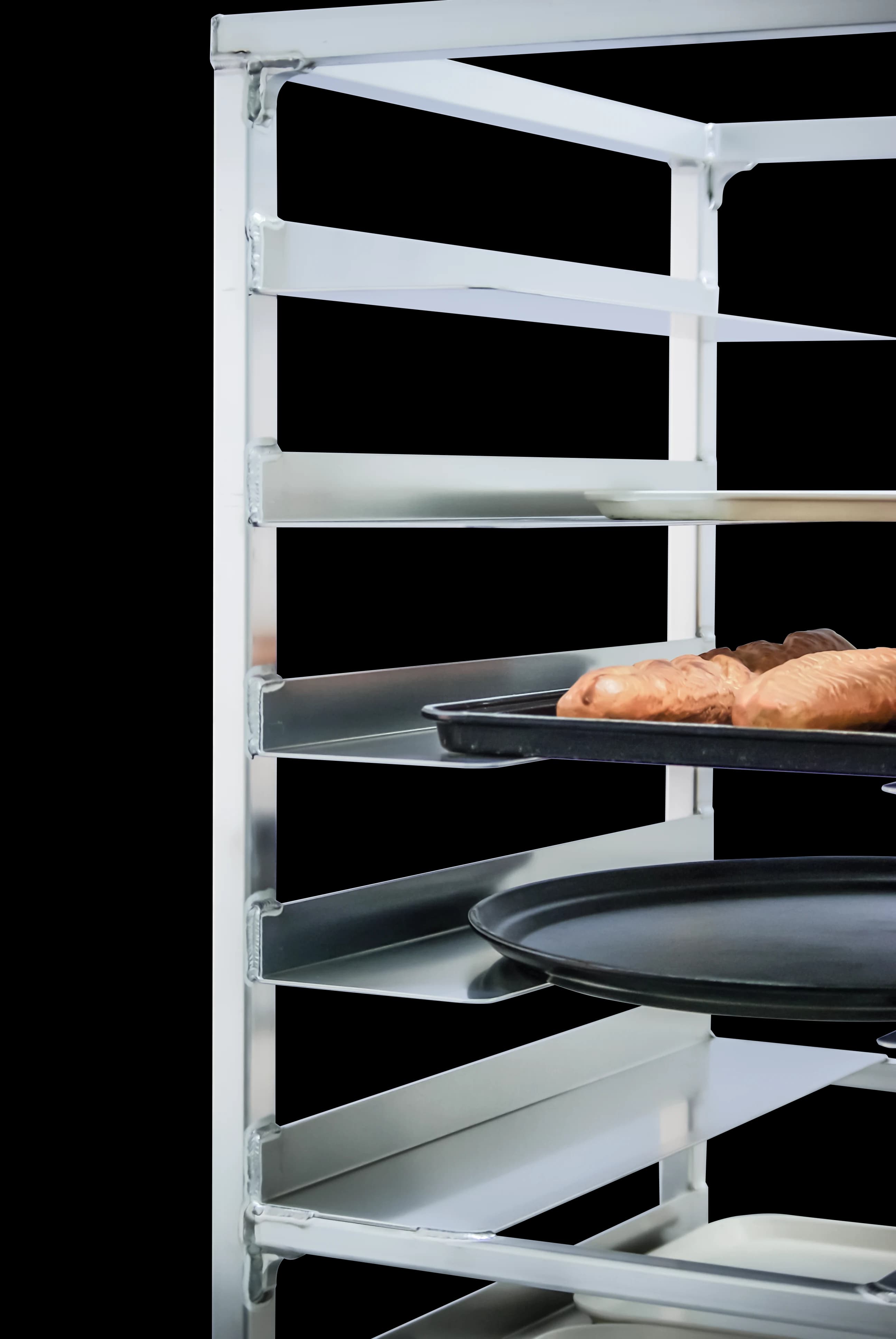 Carter-Hoffmann® O1610 Portable Aluminum Pan Rack Single Width Mobile Style End-Loaded 10 Pan Capacity — view 2
