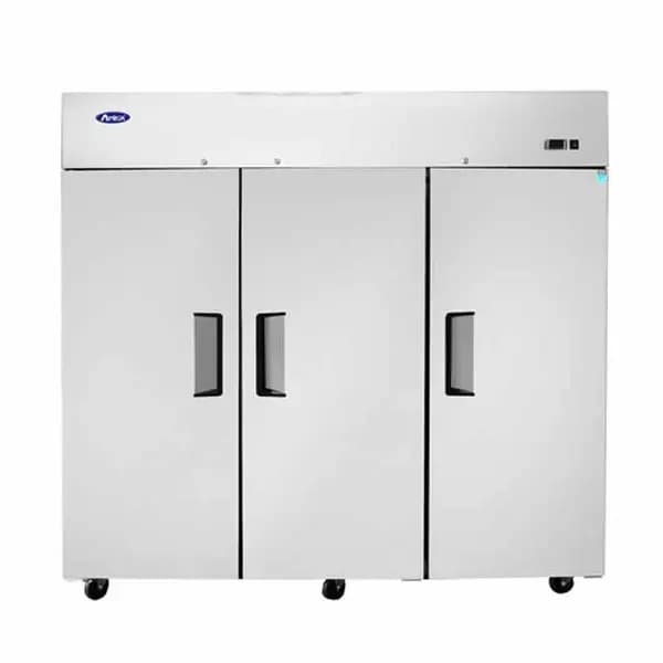Atosa MBF8003GR 64.9 cu. ft. 3-Door Top Mount Reach-In Freezer 77-3/4"W — main image