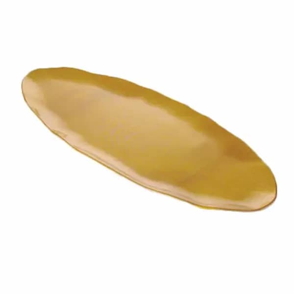 Thunder Group RF2024G Gold Pearl 24" x 10" Oval Melamine Platter | Case of 2 — view 2