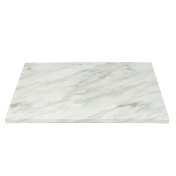 Modesto 30" x 48" Rectangular Faux White Marble Table Top — view 2