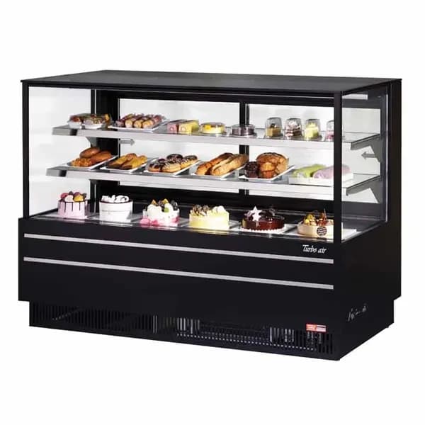 Turbo Air TCGB-72UF-B-N Refrigerated Black Bakery Display Case 72-1/2"W — view 2