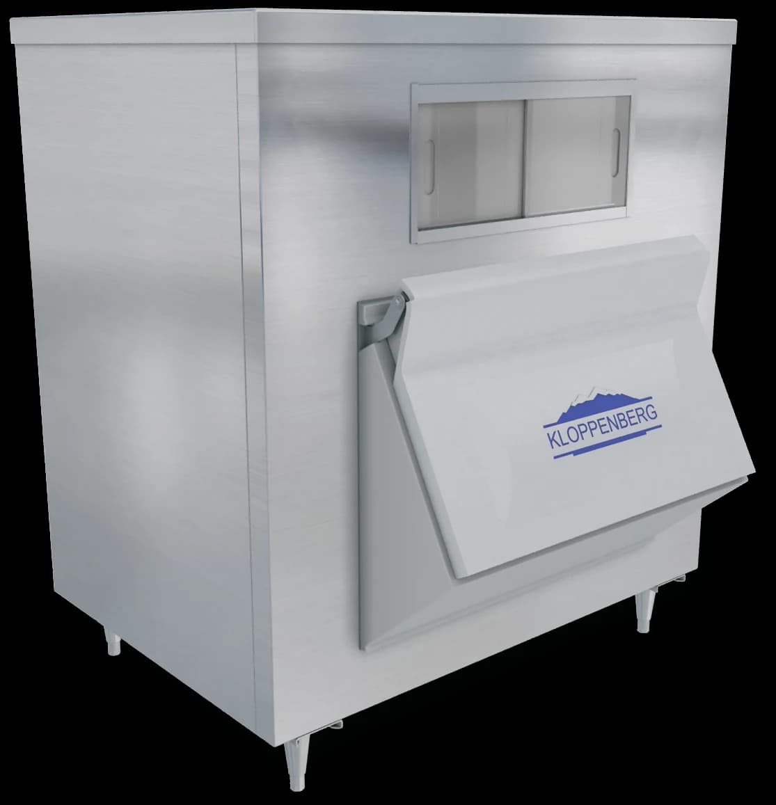 Kloppenberg 1915-SBB Ice Storage Bin 2180 Pound Capacity Stainless Steel Interior — main image