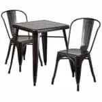 Flash Furniture CH-51080TH-2-18VRT-GN-GG Green Metal Table and Chair Set with Two Chairs — view 6