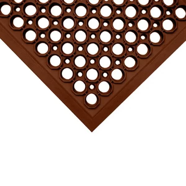 DRH110A-RED 3' x 5' Red Grease Resistant Kitchen Floor Mat with Beveled Edges — view 2