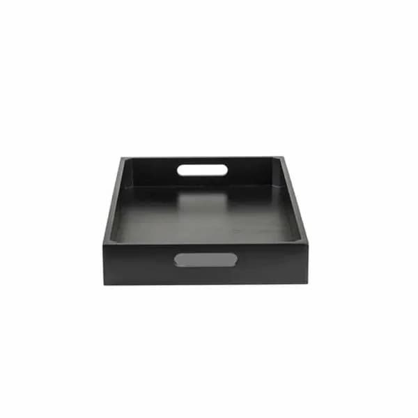 Tablecraft CRATESB11BK Full Size Black Wood Display Crate 2-3/4" Deep — view 2