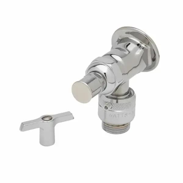 T&S B-0737-POL Single Hole Wall Mount Sill Faucet — view 2