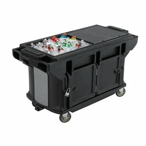 Cambro Versa Food Bar VBRUTHD5110 4-Pan Black Cold Food Serving Counter — view 2