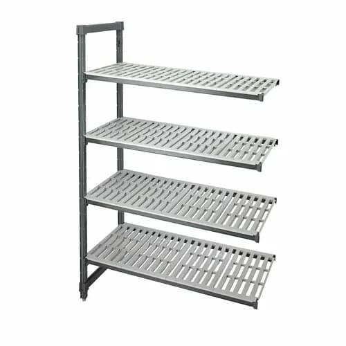 Cambro Camshelving EA213664V4580 4-Shelf Polypropylene Brushed Graphite Add-On Shelving Unit 36"W X 21"D X 64"H — view 2