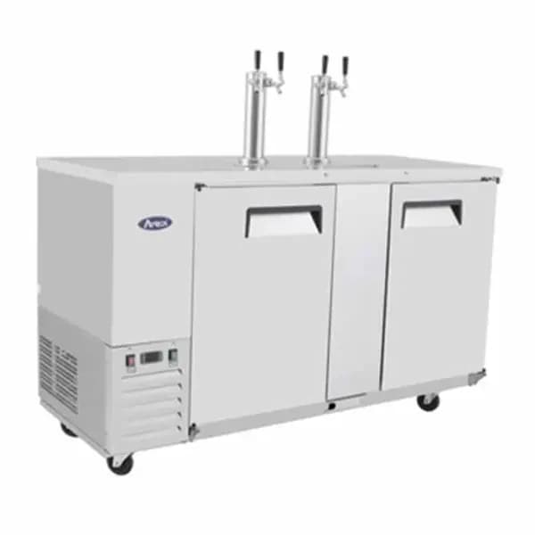 Atosa MKC68GR 3-Keg Stainless Steel Direct Draw Beer Dispenser 68"W — main image