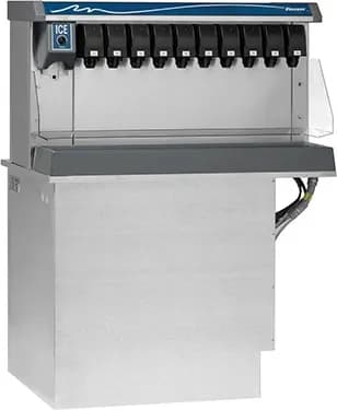 Follett Vision™ Series VU155B8RP Drop-In Ice and Beverage Dispenser 150 Pound Storage Push-Button Dispense Cube, Nugget Style Ice — 115V, 1PH