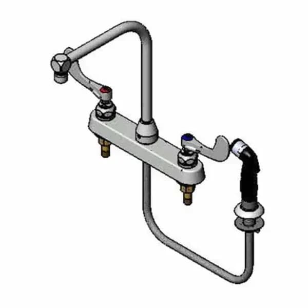 T&S B-1175 8" Deck Mount Workboard Faucet — view 2