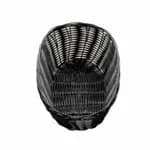 Tablecraft 975B Black Oval Woven Basket with Gold Trim 9" x 6-1/2" x 2-1/2 | Case of 12 — view 4