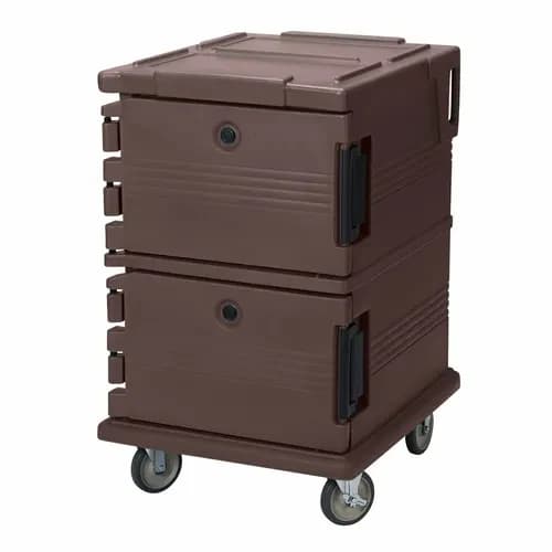Cambro Ultra Cam Cart UPC1200131 Insulated Dark Brown Front Loader Food Carrier — view 2