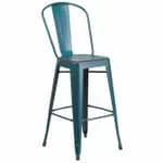 Flash Furniture OW-TEARBACK-29-GG Transparent Crystal Plastic Bar Stool — view 6