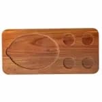 Tablecraft 10710 Acacia Wood Oval Fajita Serving Board 17" x 12-1/4" x 3/4 — view 4
