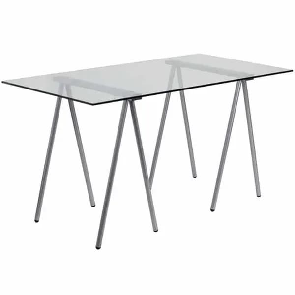 Flash Furniture NAN-JN-2119-GG Glass Top Computer Desk — main image