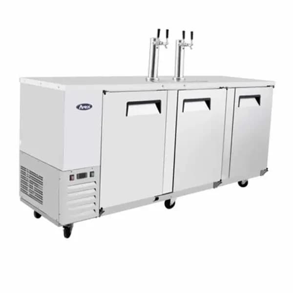 Atosa MKC90GR 4-Keg Stainless Steel Direct Draw Beer Dispenser 89-1/4"W — view 2