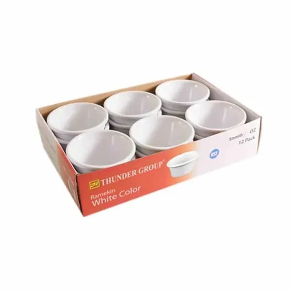 Thunder Group ML536W1R White 2-1/2 oz. Melamine Ramekin | Pack of 12 — view 2