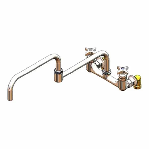 T&S B-0292 8" Wall Mount Big-Flo Pot and Kettle Filler Faucet with 24" Double-Jointed Swing Nozzle — main image