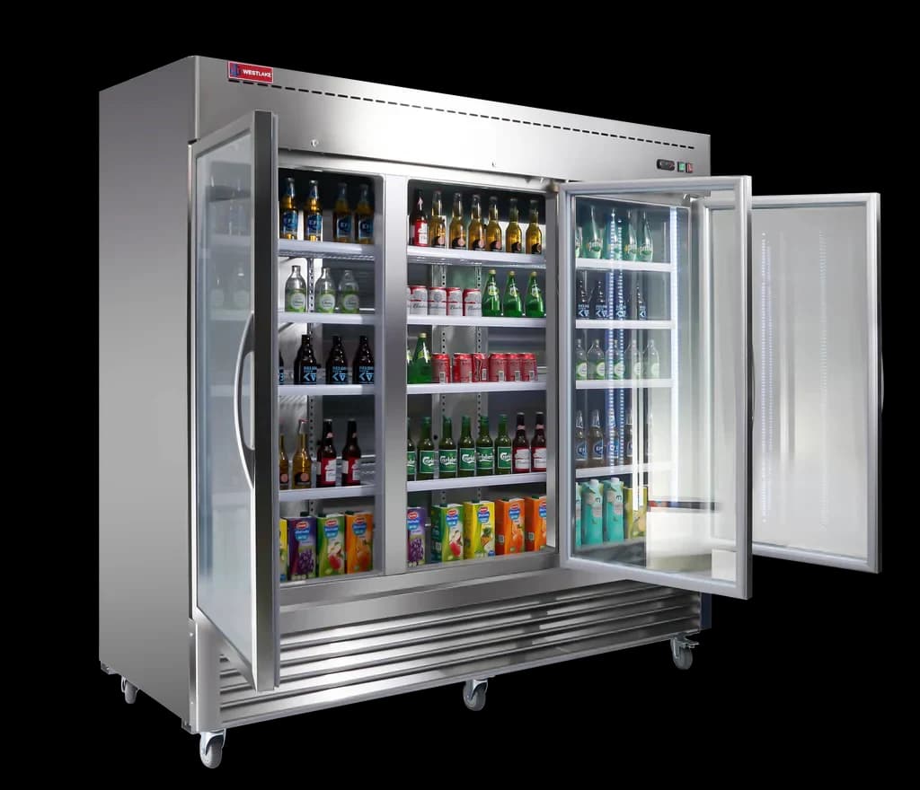 Westlake WKR-82BG Glass Door Merchandiser Refrigerator 3 Door 33-40°F — view 8