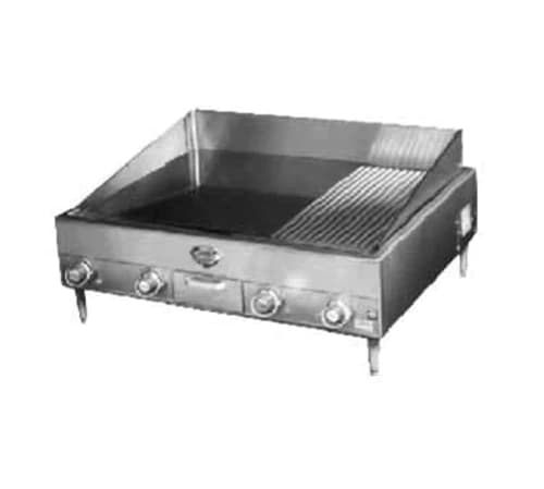 Wells G-23 Electric Countertop Griddle 34 Inch Wide Thermostatic Control Rectangle Polished Steel 0.5 Inch Thick Plate Medium-Duty — 240V, 3PH