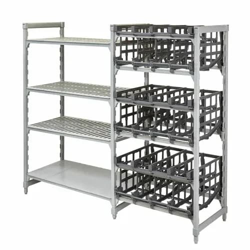 Cambro Camshelving CPA243672C96480 Premium Stationary Add-On Speckled Gray #10 Can Rack — view 2