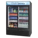 Turbo-Air TJMR-55SDB-N Black 62 cu. ft. 2 Swinging Door Refrigerator Merchandiser 65-1/8"W — view 5