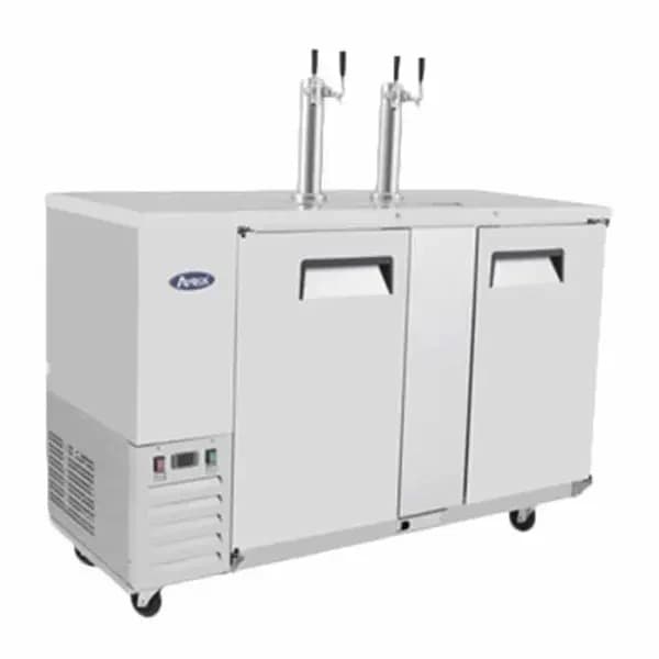 Atosa MKC58GR 2-Keg Stainless Steel Direct Draw Beer Dispenser 57-3/4"W — view 2