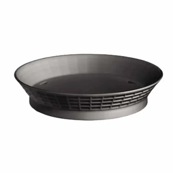 Tablecraft 157512BK Black Round Platter Basket 12" x 2-1/4" | Case of 12 — view 2