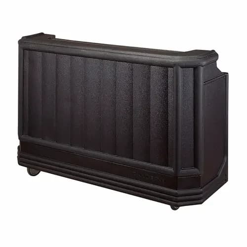 Cambro Cambar BAR730PMT110 Black Portable Bar 7-Bottle Speed Rail 8-Button Soda Gun Portable Bar 72-3/4"W X 26"D X 48"H — view 2