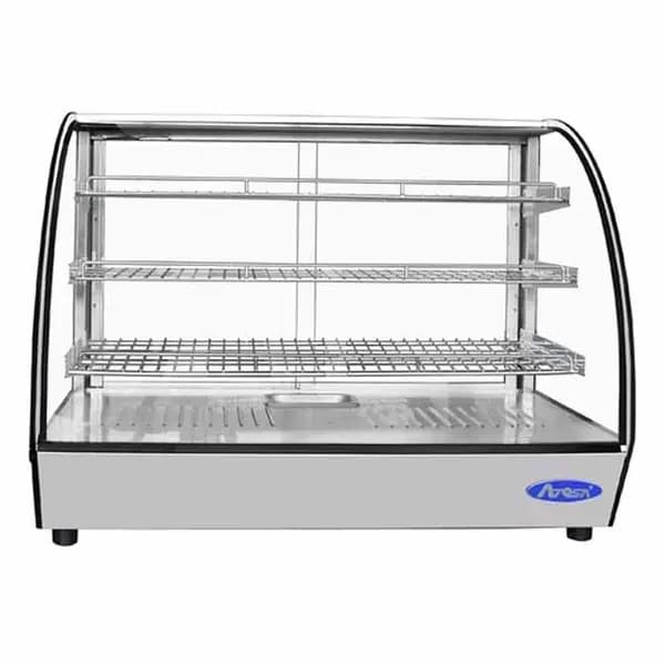 Atosa CHDC-56 5.6 cu. ft. Curved Glass Front Heated Countertop Display Case 35-3/8"W — main image