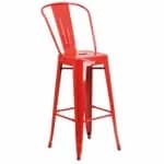 Flash Furniture CH-31320-30GB-OR-GG Orange Galvanized Steel Bar Stool — view 4