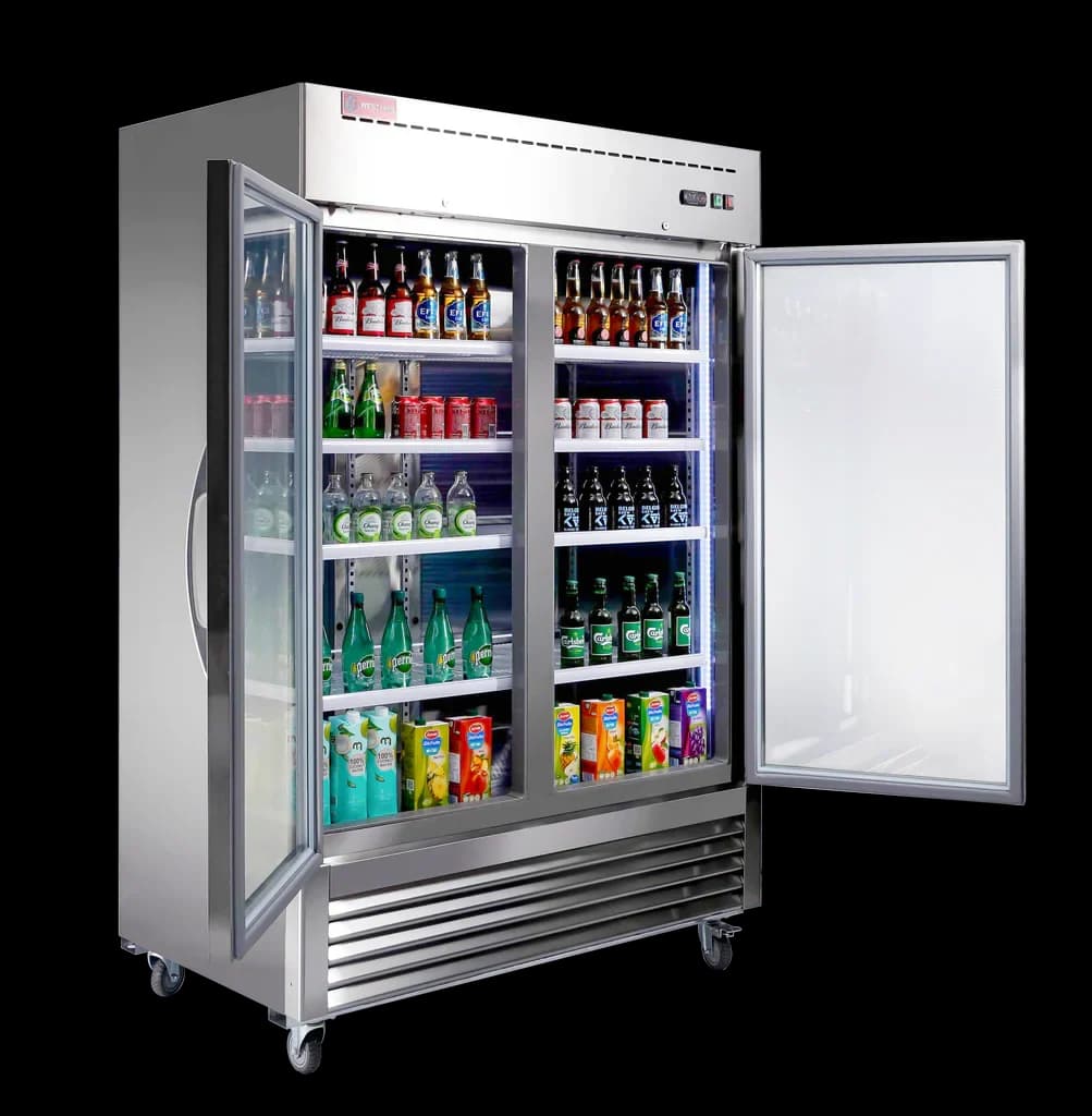 Westlake WKR-49BG Glass Door Merchandiser Refrigerator 2 Door 33-40°F — view 3