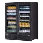 Turbo-Air TJMR-55SDW-N White 62 cu. ft. 2 Swinging Door Refrigerator Merchandiser 65-1/8"W — view 3