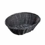 Tablecraft 2418 Black Oblong Woven Basket 15" x 6" x 3 | Case of 12 — view 5