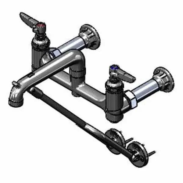 T&S B-0650-RGH 8" Wall Mount Service Sink Faucet — main image