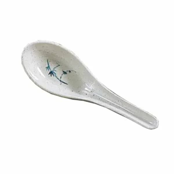 Thunder Group 7003BB Blue Bamboo 3/4 oz. Melamine Wonton Soup Spoon | Case of 60 — main image