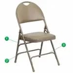 Flash Furniture HF3-MC-309AS-RED-GG Red Steel Folding Chair — view 3