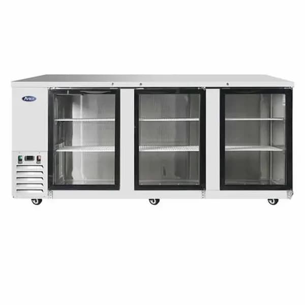 Atosa MBB90GGR Stainless Steel Back Bar Cooler 89-1/4"W — main image
