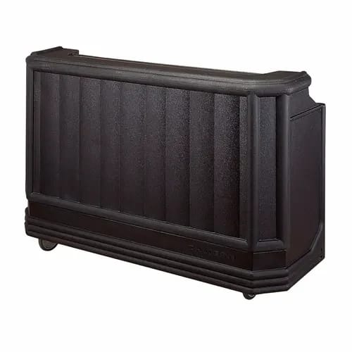 Cambro Cambar BAR730110 Black Portable Bar 7-Bottle Speed Rail Portable Bar 72-3/4"W X 26"D X 48"H — view 1