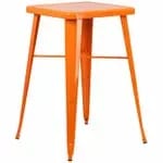 Flash Furniture CH-31330-40M1-BK-GG Square Bar Height Galvanized Steel Table with Walnut Elm Wood Top — view 5