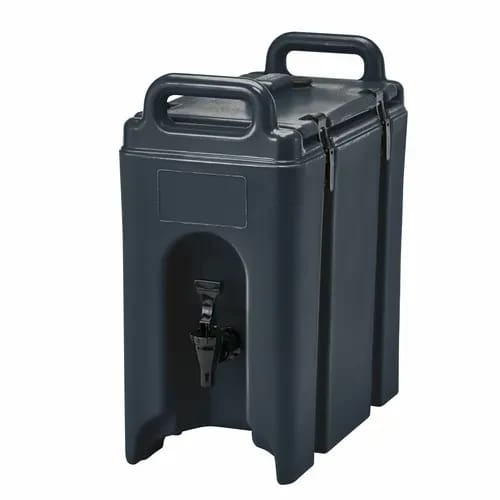 Cambro Camtainer 250LCD110 2-1/2 Gallon Insulated Black Beverage Dispenser — view 1