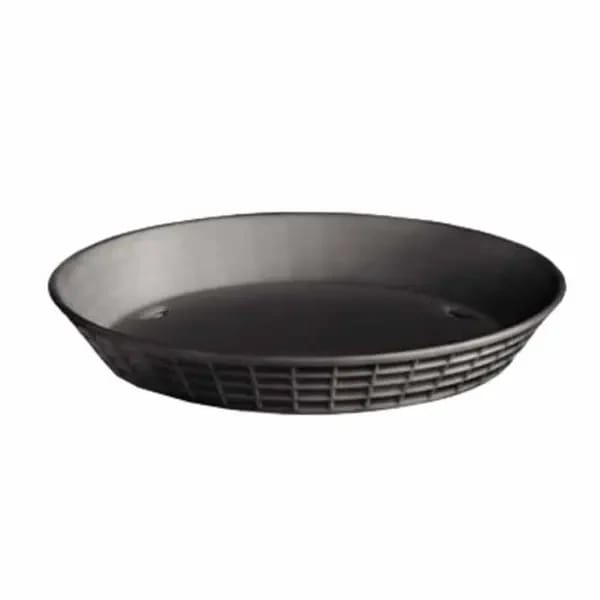 Tablecraft 137512BK Black Round Platter Basket 12" x 1-1/2"x | Case of 12 — view 1