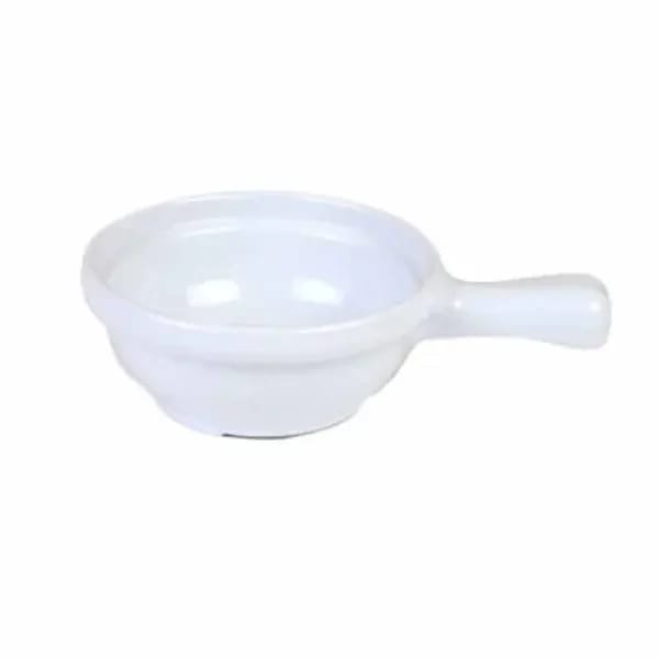 Thunder Group CR305W White 10 oz. Melamine Soup Bowl with Handle | Case of 12 — view 2