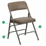Flash Furniture HA-MC309AF-NVY-GG Gray Steel Folding Chair — view 4