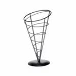 Tablecraft 10737 4" Square Black Crackle Pattern Aluminum Snack Basket — view 6