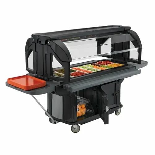 Cambro Versa Food Bar VBRU5110 4-Pan Black Cold Food Serving Counter — view 1