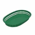 Tablecraft 1076G Green Oval Chicago Platter Basket 10-1/2" x 7" x 1-1/2 | Case of 36 — view 4
