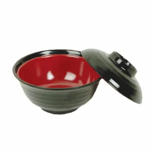 Thunder Group 3222JBR Red/black 10 oz. Melamine Soup/Vegetable Bowl | Case of 12 — view 2