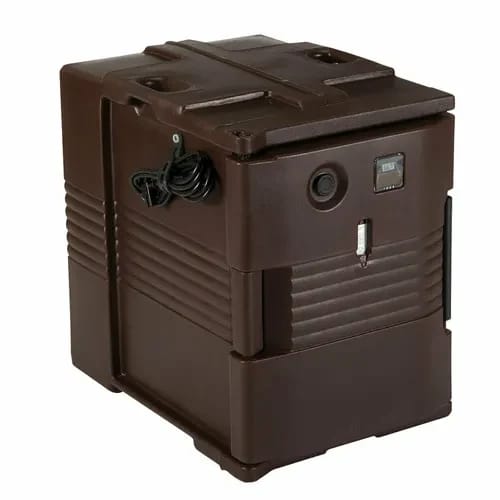 Cambro Ultra Pan Carrier UPCH400131 Insulated Dark Brown Front Loader Food Carrier — view 2